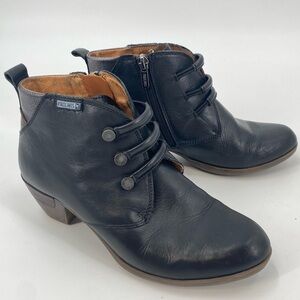 Pikolinos Women's Rotterdam 902-8746 Black Leather Olmo Ankle Boot Size 37